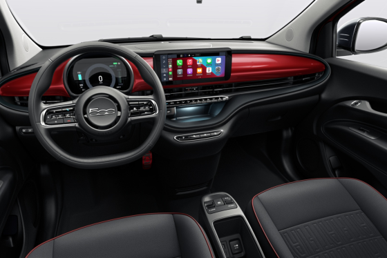 Interior de Fiat 500e