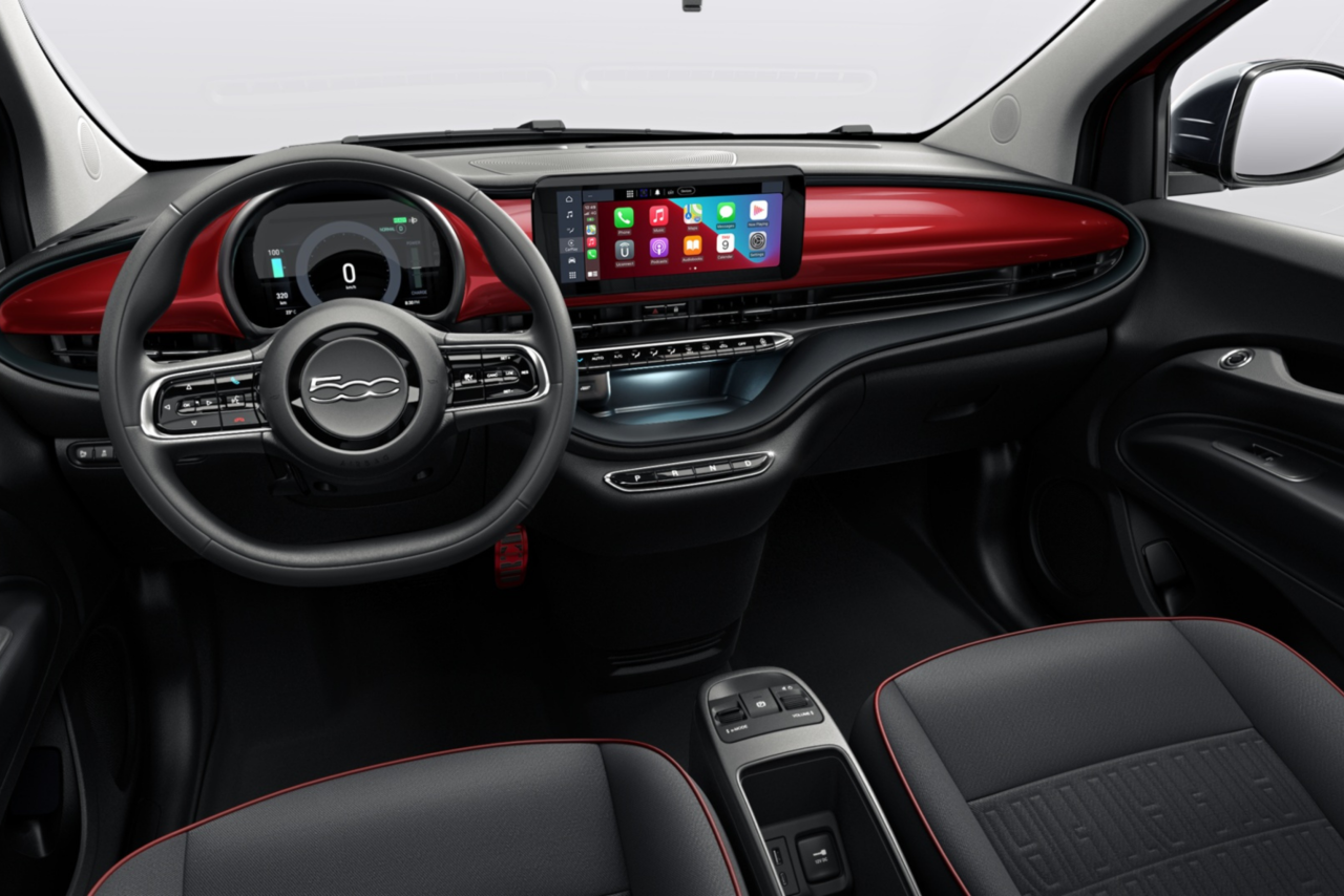 Interior de Fiat 500e