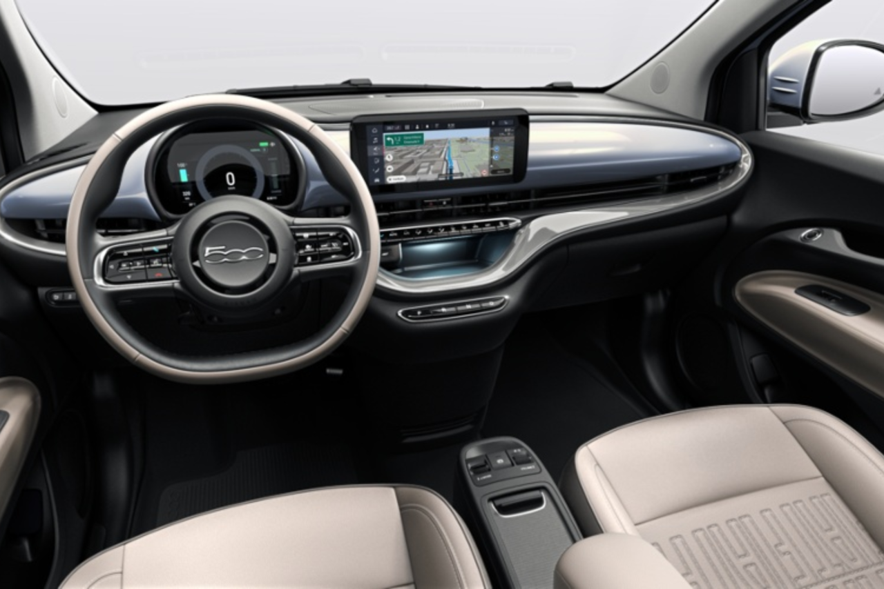 Interior de Fiat 500e